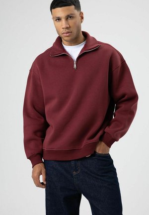 QUARTER-ZIP - Sweatshirt - burgundy