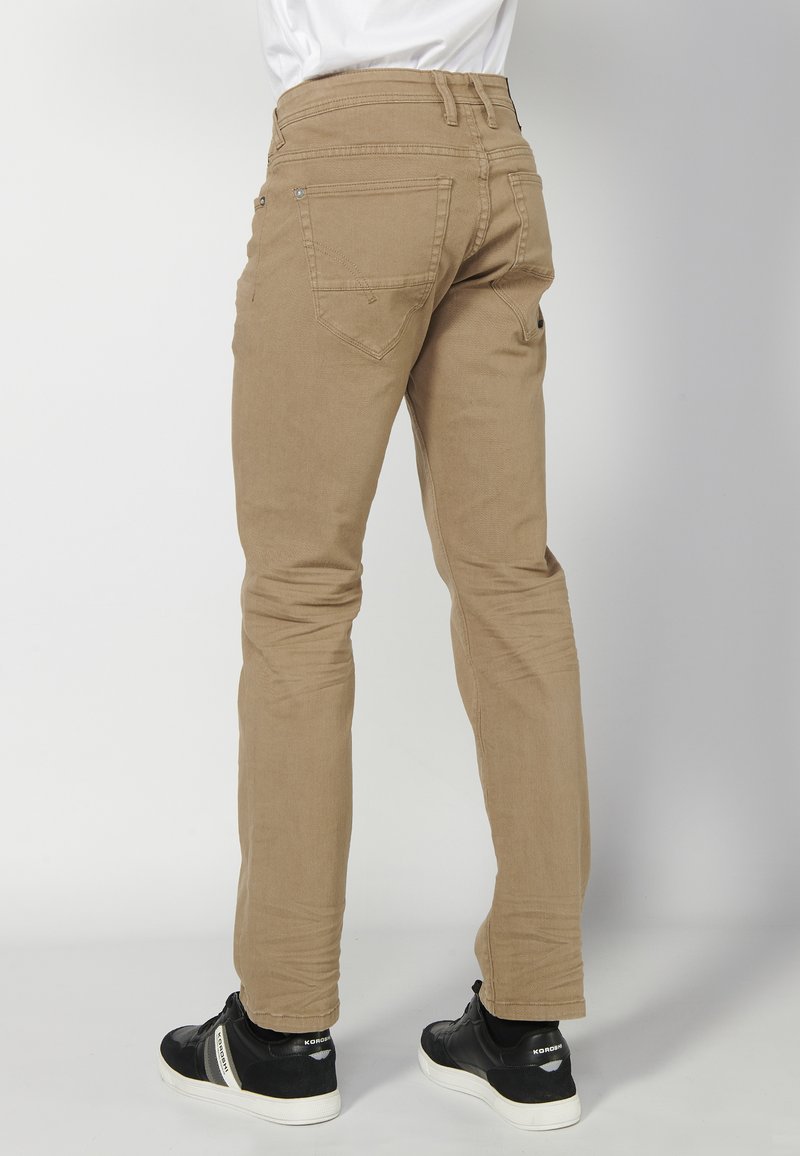 Koroshi Pantaloni Jeans Capri Elastico Push Up Tiro Medio e Cinque