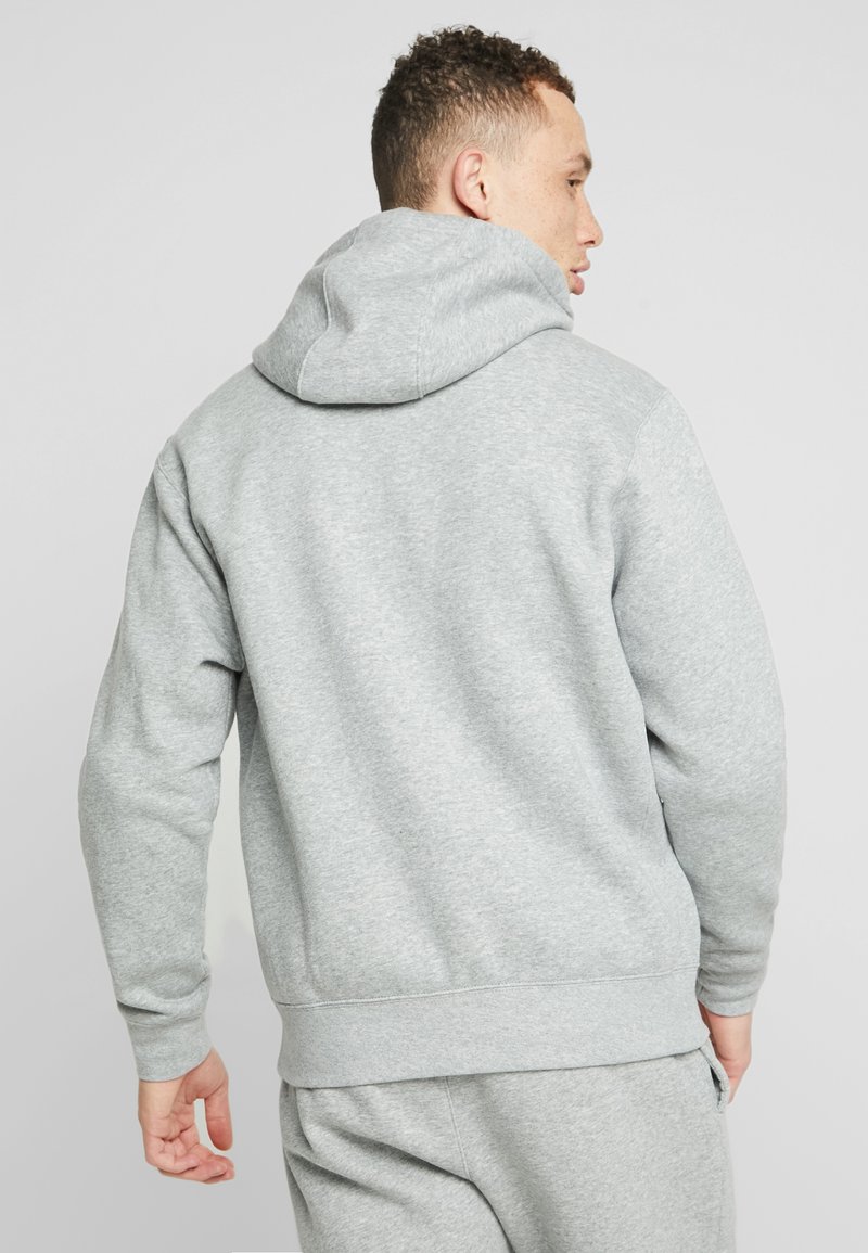 Nike Sportswear Club Hoodie Sweatjacke Dark Grey Heather Matte Silver White Dunkelgrau Zalando De