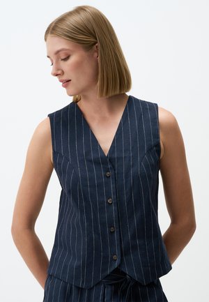 Jimmy Key V-NECK SLEEVELESS STRIPED - Bodywarmer - dark blue