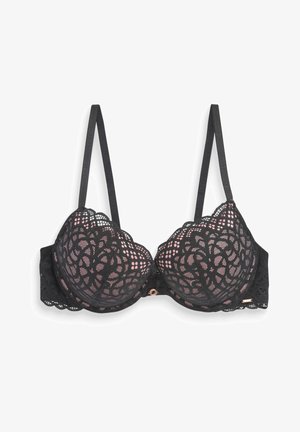 Lipsy, TRIPLE BOOST PAD PLUNGE - Tugitraadiga rinnahoidja - black