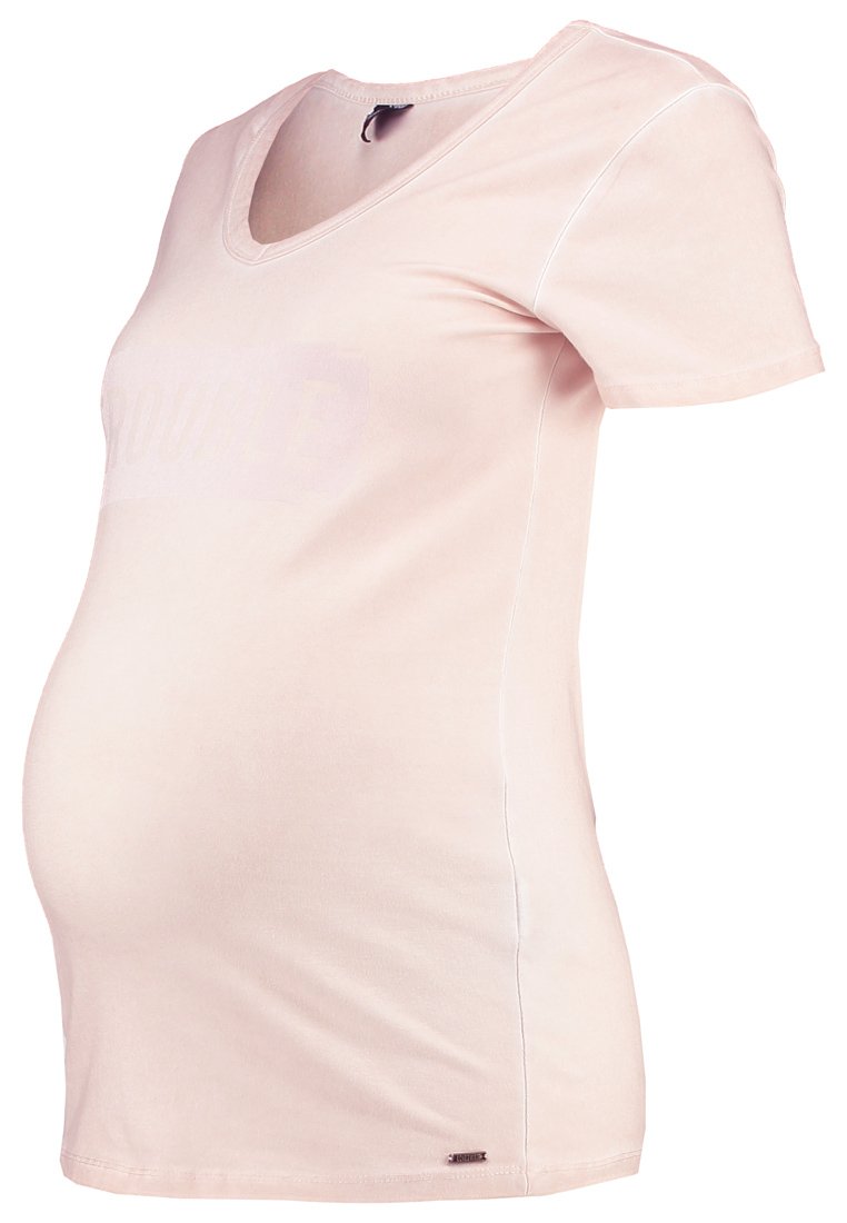 love2wait T-shirt basic donkerroze