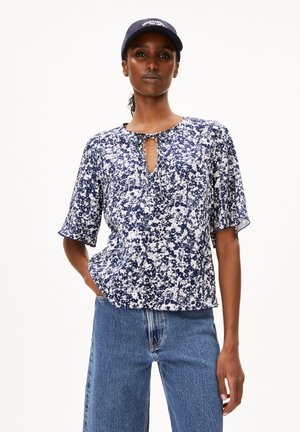 ANDRIKAA MOSAIC LINO - Blouse - night sky