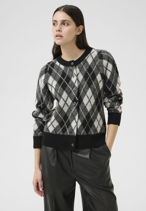 Cardigan - black harlequin