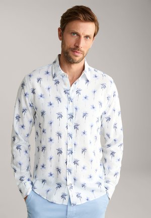 HANSON - Shirt - weiss blau gemustert