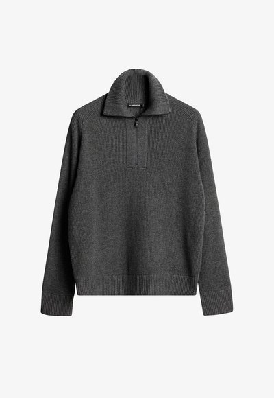 J.LINDEBERG WILMER QUARTER ZIP - Pullover - mid grey melange