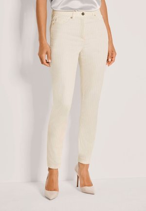 PETITE - Stoffhose - wool white gold