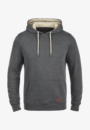 Hall gray kapuutsiga, millel on stringid, ees kangaroo tasku, soonikkoes mansetid ja äär, beeži sisetükiga ning nahast logo silt.