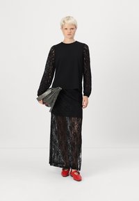 Selected Femme SLFMISTA ANKLE SKIRT - Maxi szoknya - black