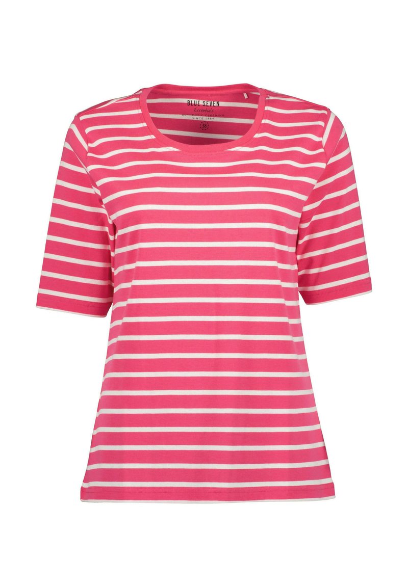 BLUE SEVEN T-shirt print donkerroze