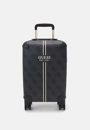 Valise GUESS Vezzola 4 Roulettes - 75 Cm, Serrure TSA, Chariot Télescopique, 6.5 Kg, Noir/gris