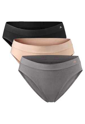 Danish Endurance SEAMLESS 3 PACK - Trusser - multicolor black dark grey nude beige