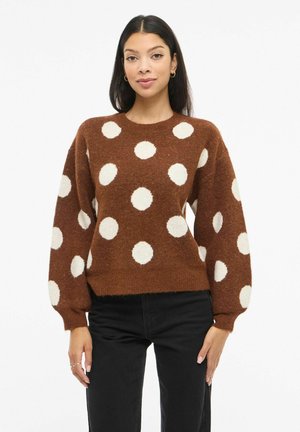 PULLOVER VILUNA RUNDHALS - Pullover - chocolate brown