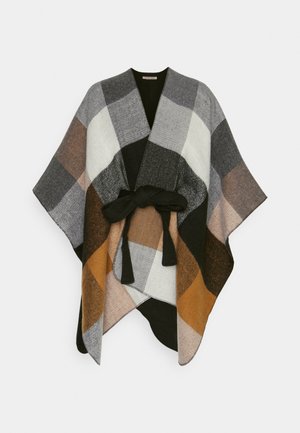 Anna Field Poncho - brown/black