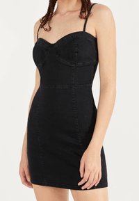 Bershka Jeansklänning - black