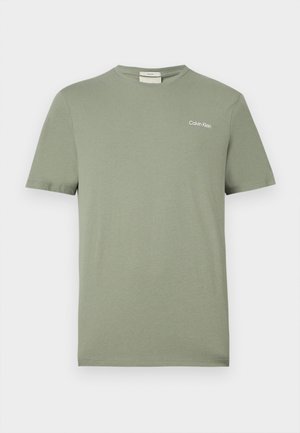 Calvin Klein, MICRO LOGO CREW NECK TEE - Jednoduché tričko - shadow