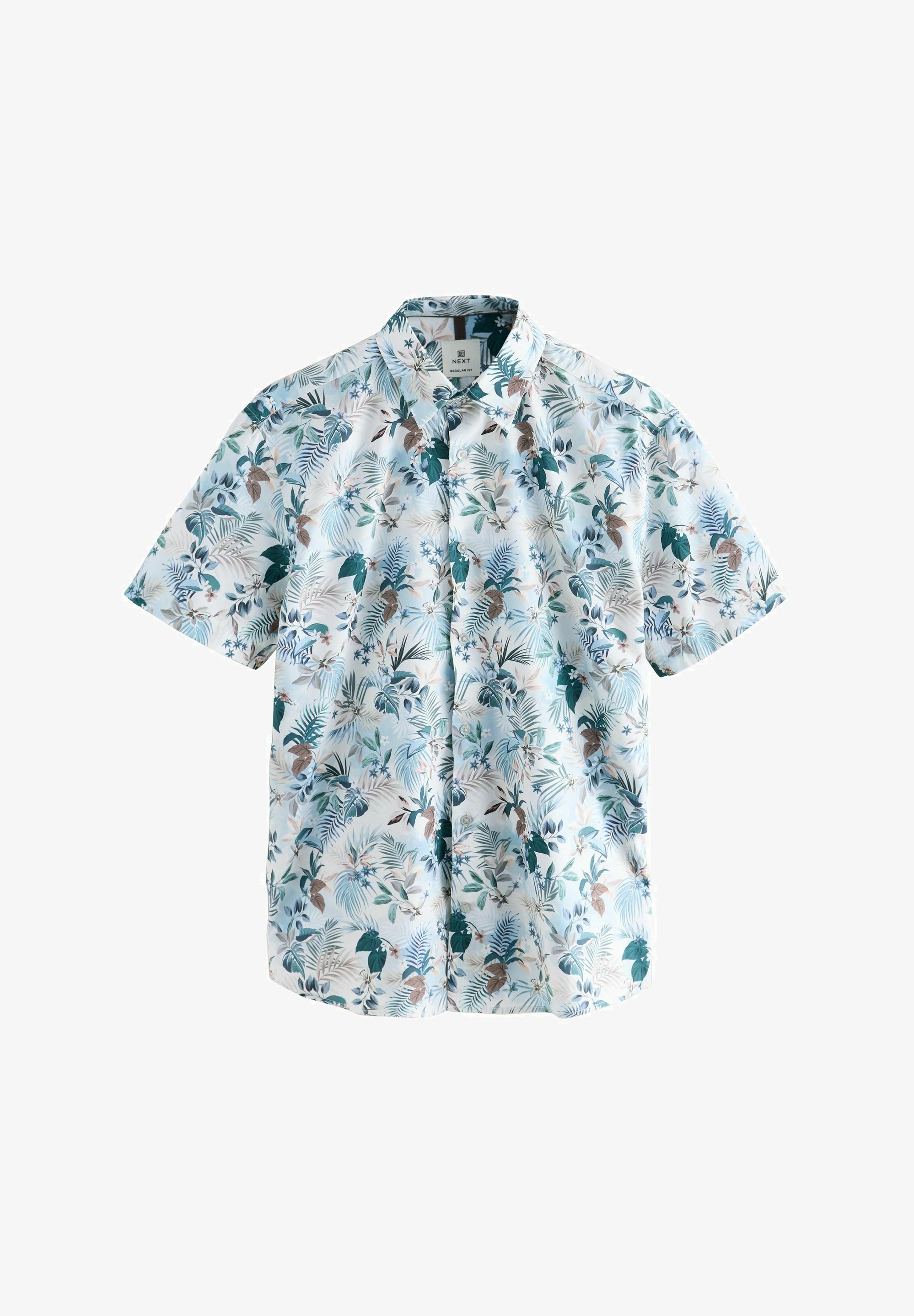 Next REGULAR FIT-PRINTED SHORT SLEEVE Camicia ecru hawaiian