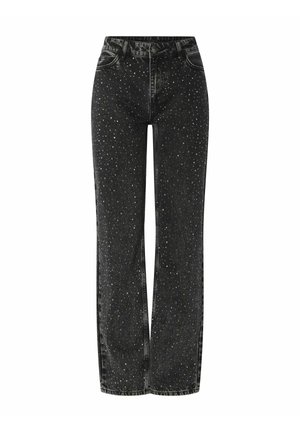 Pieces Jeans Straight Leg - black denim