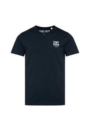 Camp David, CAMP DAVID T-SHIRT V-NECK MIT LOGO PRINT - T-Shirt print - blue navy