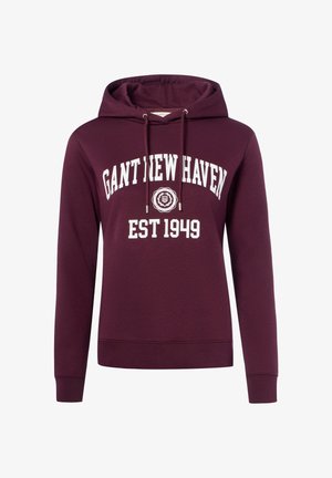 GANT, GANT SWEATSHIRT - Sweat à capuche - aubergine