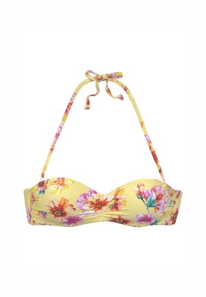 Bikini-Top - gelb bedruckt