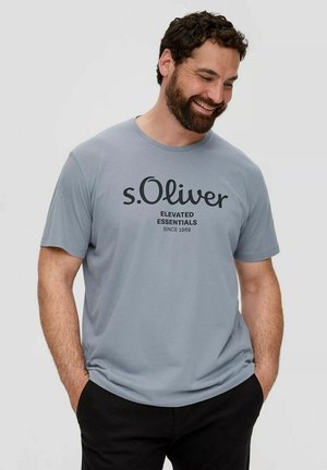 s.Oliver, RUNDHALS KURZARM MODERN LOGO 2ER PACK - Print T-shirt - anthrazit grau