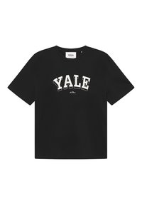 YALE COLLEGE UNISEX - Potiskana majica - black/ivory