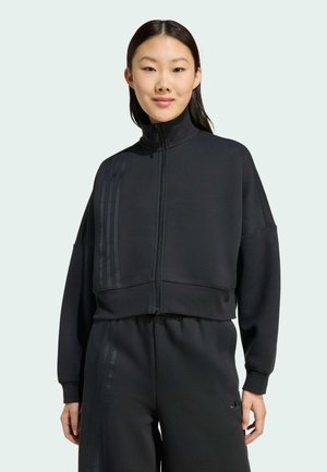 adidas Originals OFF PLACED 3-STRIPES  - Zip-up sweatshirt - black