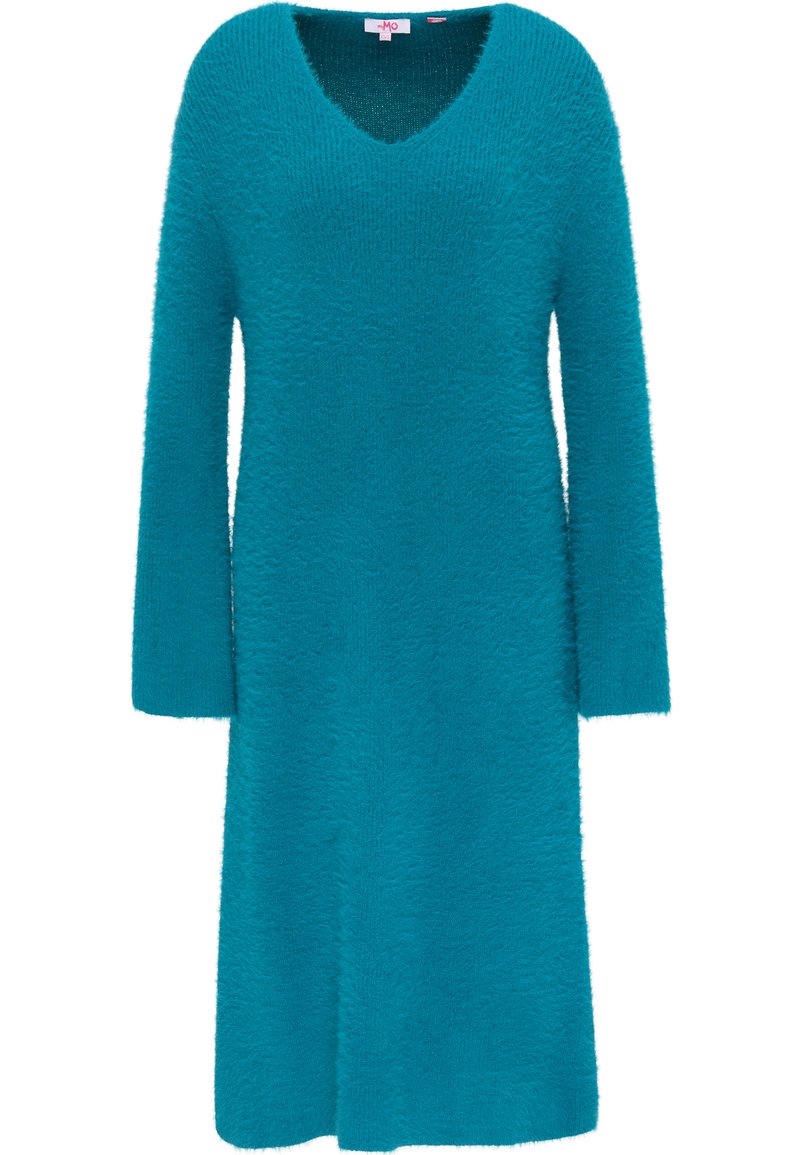 myMo Gebreide jurk petrol myMo Gebreide jurk petrol