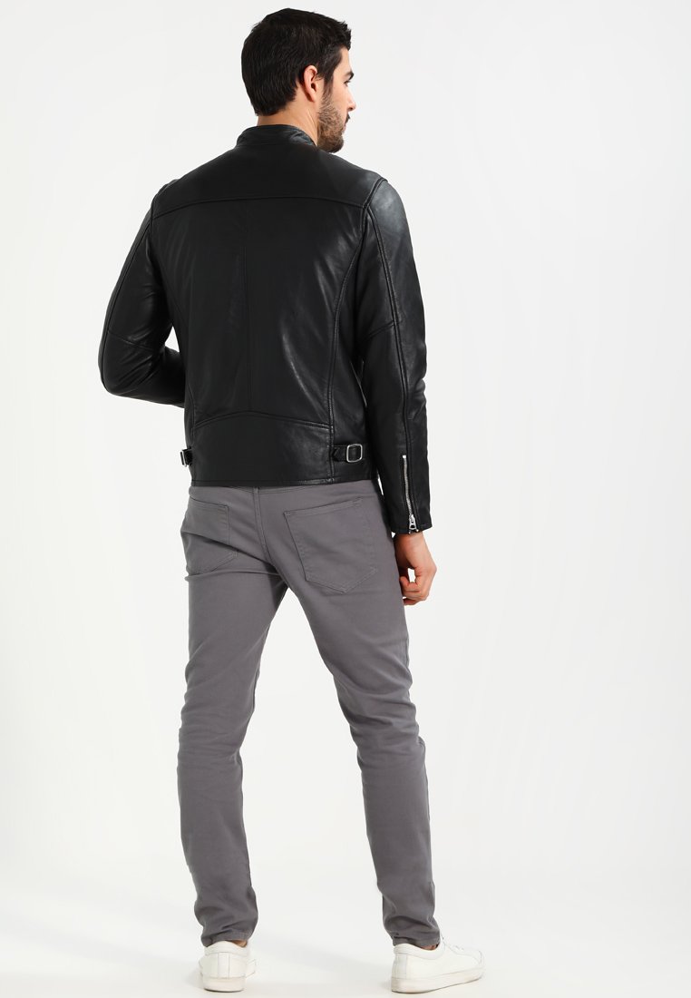Schott Leather jacket - black - Zalando