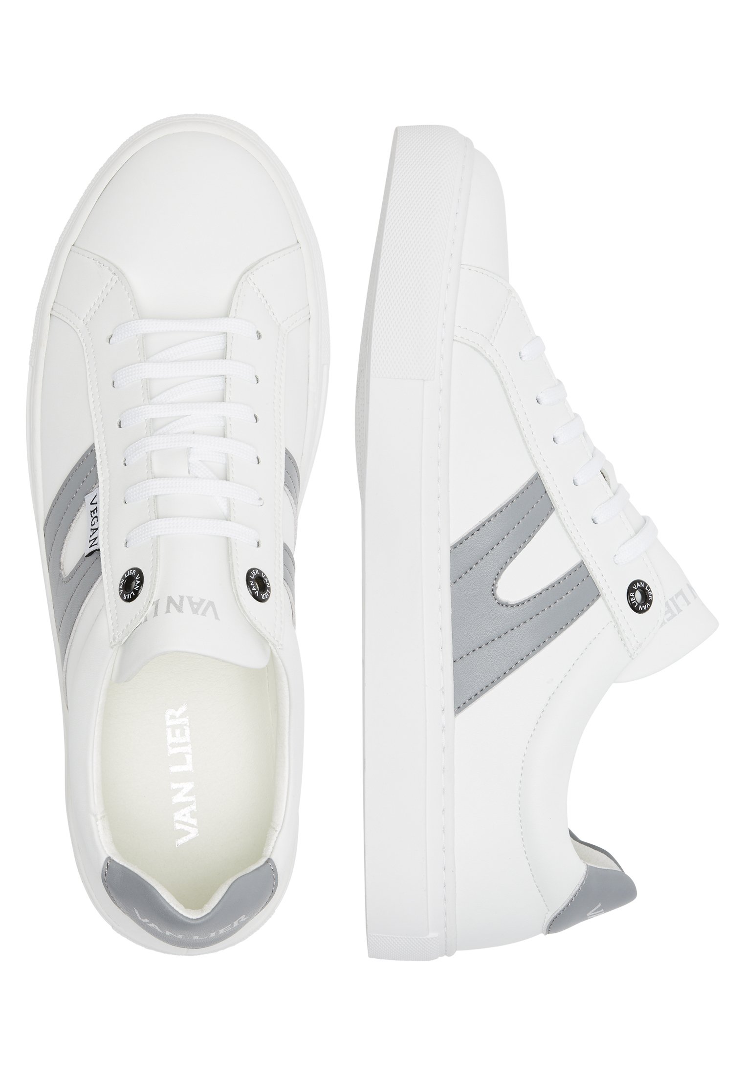 Van Lier Heren Lage sneakers Novara Wit - Schoenen.nl