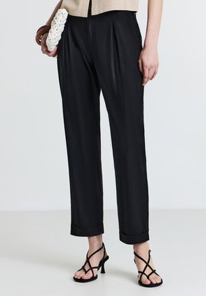 TASCHE ALLA FRANCESE MISTO - Pantaloni - ultrablack