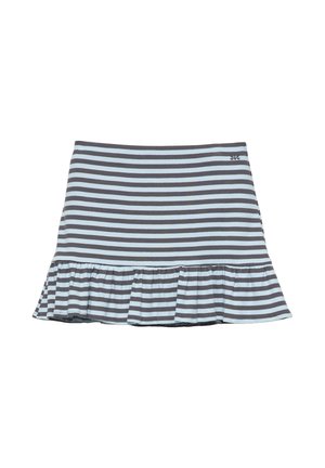 PULL&BEAR, STRIPED WITH RUFFLES - MINI SKIRT - Jupe trapèze - grey