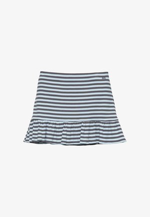 PULL&BEAR, STRIPED WITH RUFFLES - MINI SKIRT - Jupe trapèze - grey