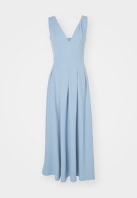 Marina V Neck 3 4 Ancle Dress Asphalt Aop Mesa