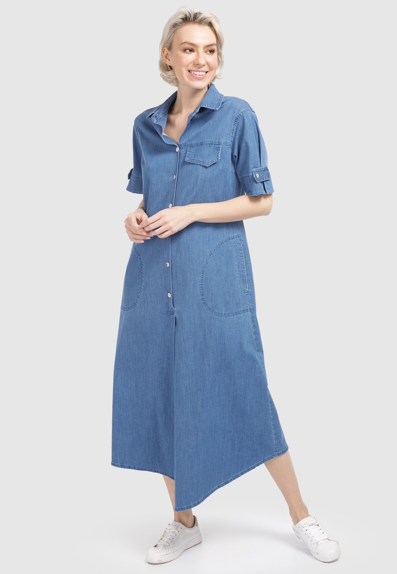 Damen Freizeitkleider | HELMIDGE Maxikleid blau - GO79833 Damen Freizeitkleider | HELMIDGE Maxikleid blau - GO79833