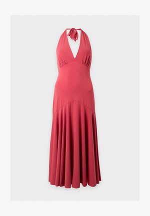 MICHAEL Michael Kors, HALTER LONG MIDI - Трикотажна рокля - red