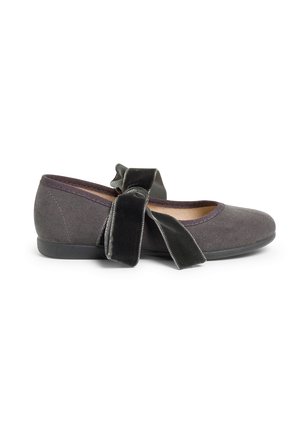 Pisamonas CON LAZO DE TERCIOPELO - Ankle strap ballet pumps - gris