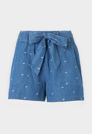 ONLY, ONLNOVA AZURE TALIA SHORTS - Short en jean - medium blue denim aop:bow