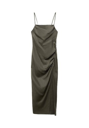 Mango Vestito lungo - dark green