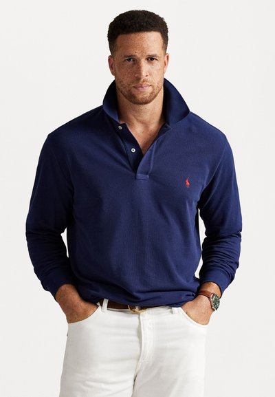 Polo Ralph Lauren Big & Tall LONG SLEEVE POLO SHIRT - Pikeepaita - newport navy