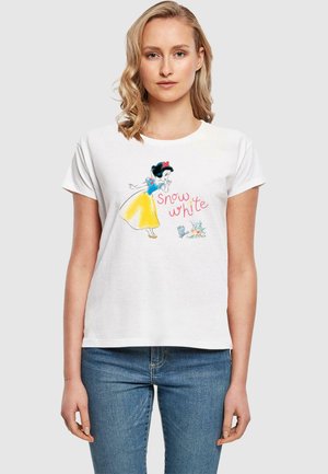 SNOW WHITE - BLUE BIRD BOX - Print T-shirt - white