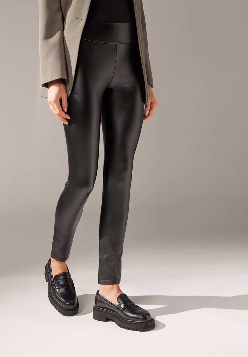 Legging Efecto Piel Calzedonia Leggings Piel Leggings TÃ©rmicos