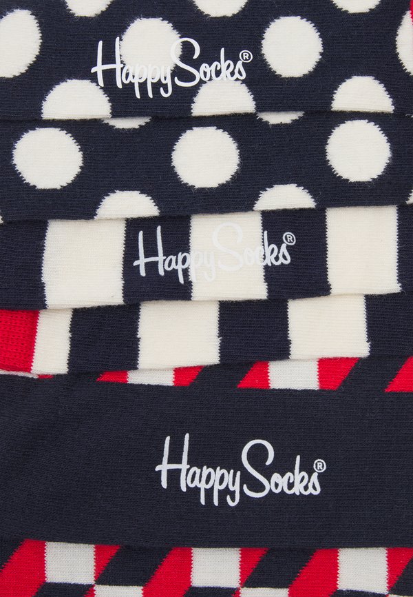 BIG DOT FILLED OPTIC STRIPE UNISEX 3 PACK - Socks - multi4