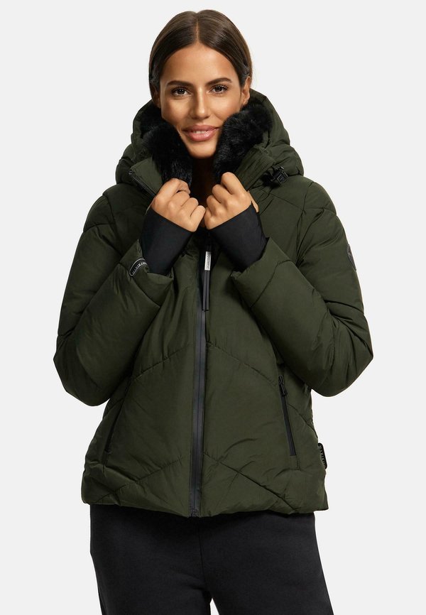 Winterjacke - dark olive