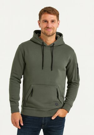 MIT REISSVERSCHLUSSTASCHEN VIEL STAURAUM - Kapuzenpullover - grün
