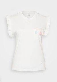 ONLFILIPPA LIFE DETAIL POCKET  - Marškinėliai su spaudiniu - cloud dancer