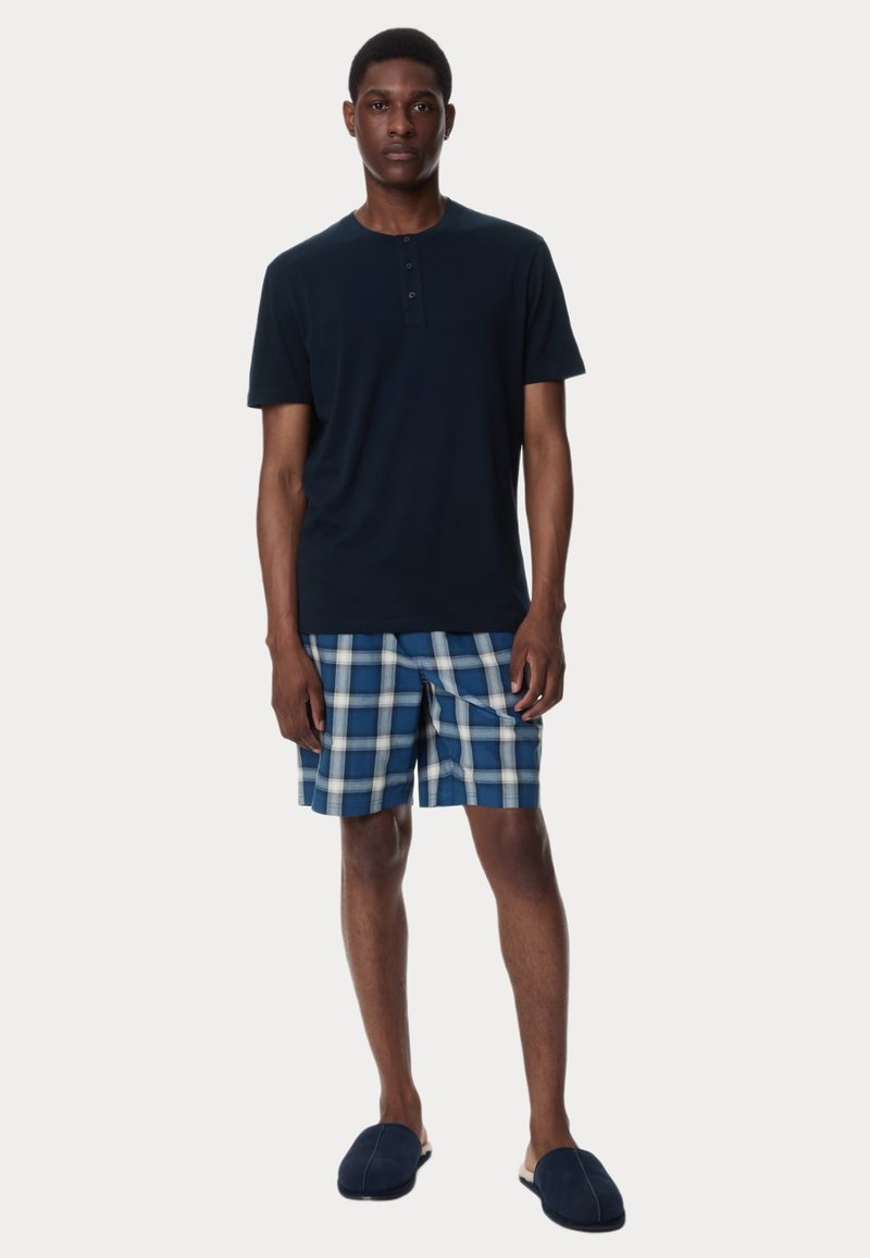 Marks & Spencer HENLEY CHECK SET - Pyjama - navy mix