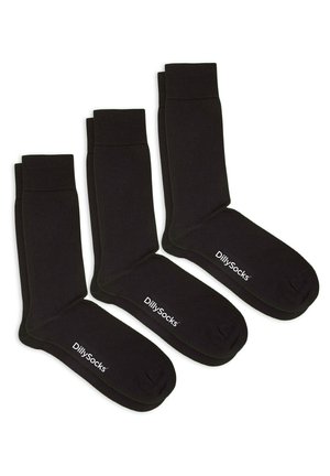 DillySocks 3ER SET ONE COLOR SMOOTH - Calcetines - smooth night black