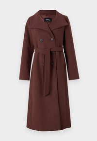 ONLMEDINA LONG BELTED COAT - Klasický kabát - rum raisin